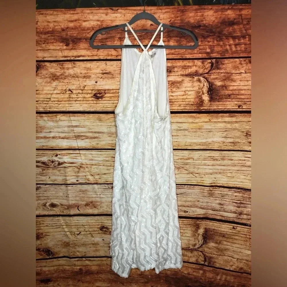 White Sequin all over Mini Dress - Picture 2 of 15